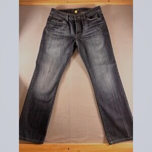 Kenneth Cole New York Mens Dark Wash Straight Leg Jeans 34x30 Faded Denim